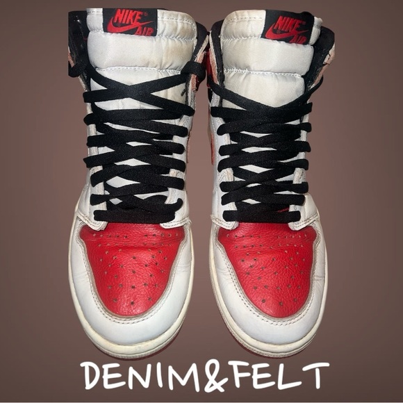 Mens Jordan 1 Retro High OG Heritage - Red/White/Black | PRELOVED!!👟👟 - Picture 6 of 7